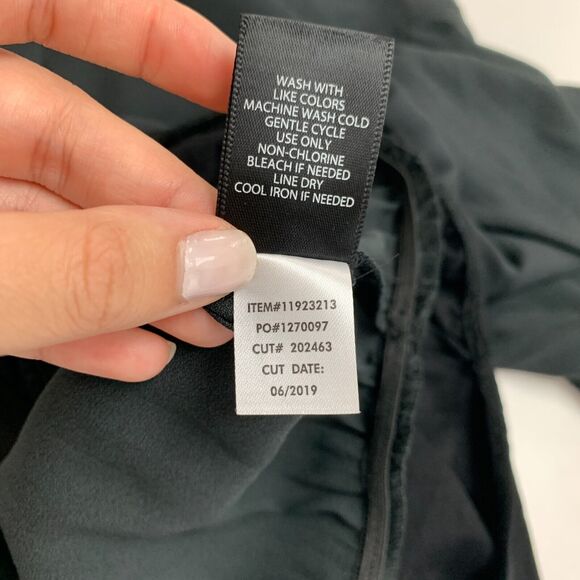 Torrid Surplice Bodysuit Womens 1 Stretch Long Sleeve Chiffon Back Tie Black - Picture 14 of 16